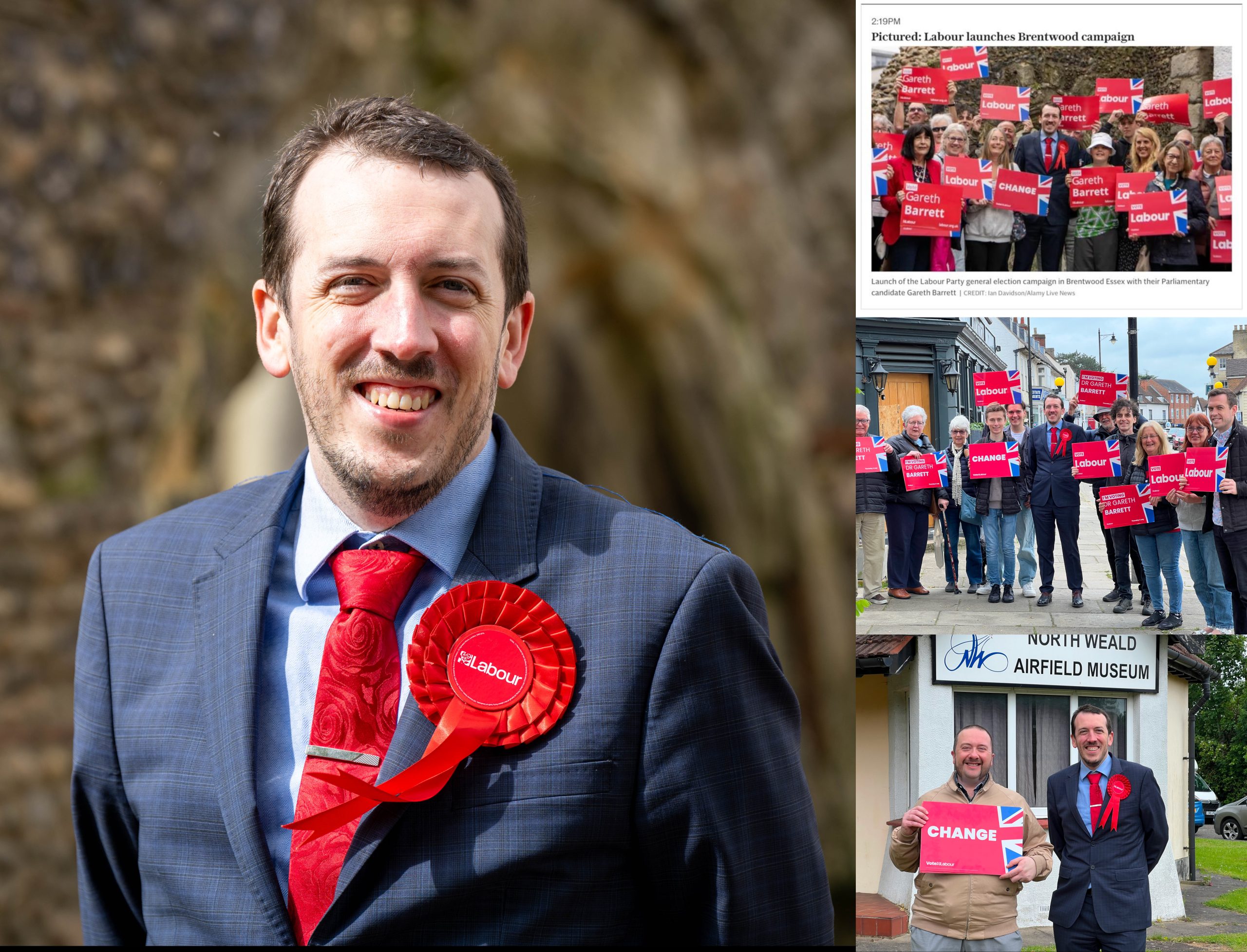 Dr Gareth Barrett launches Labour campaign in Brentwood, Ongar and North Weald